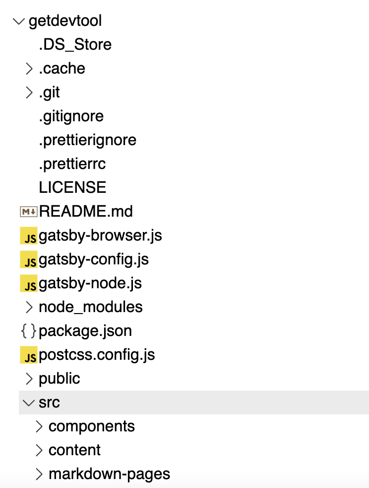 File tree vsCode