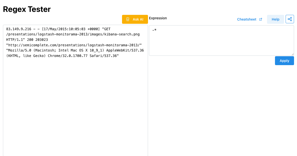 Regex Tester preview